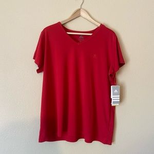 Adidas Women’s Perfect Performance Short Sleeve T-Shirt Red 2XL